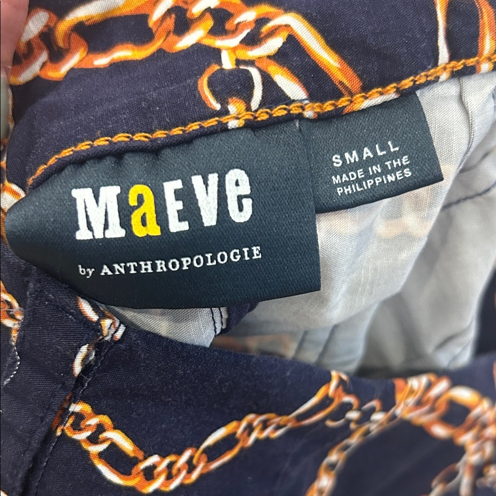 Maeve by Anthropologie Navy Chain-Print Pencil Skirt - Picture 5 of 5